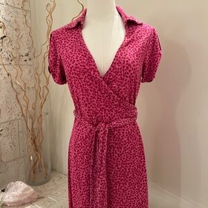 Diane Von Furstenberg Pink Wrap Dress